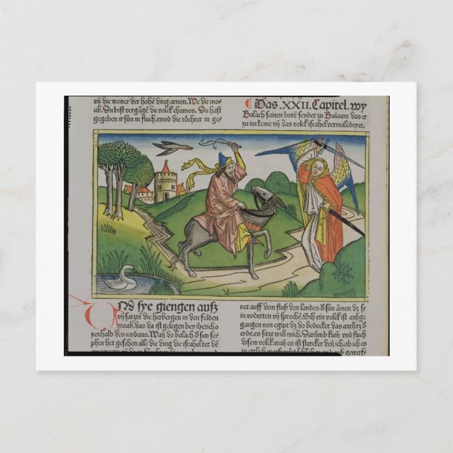 Postal Numbers 22 20-35 Balaam's talking ass, from the 'N (Anverso)