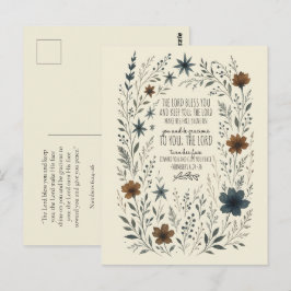 Postal Numbers 6:24–26 Priestly Blessing Vintage Floral