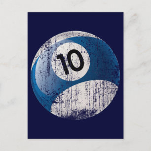 POSTAL NÚMERO 10 BILLIARDS BALL - ESTILO ERODED