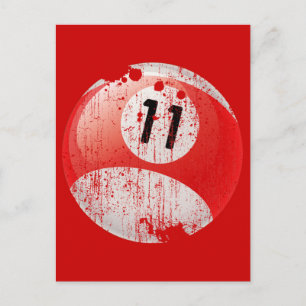 POSTAL NÚMERO 11 BILLIARDS BALL - ESTILO ERODED