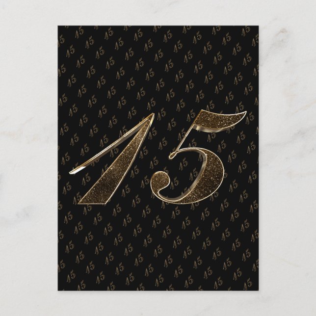 Postal Número 15 Chicas 15º Boda de cumpleaños de Quincea (Anverso)