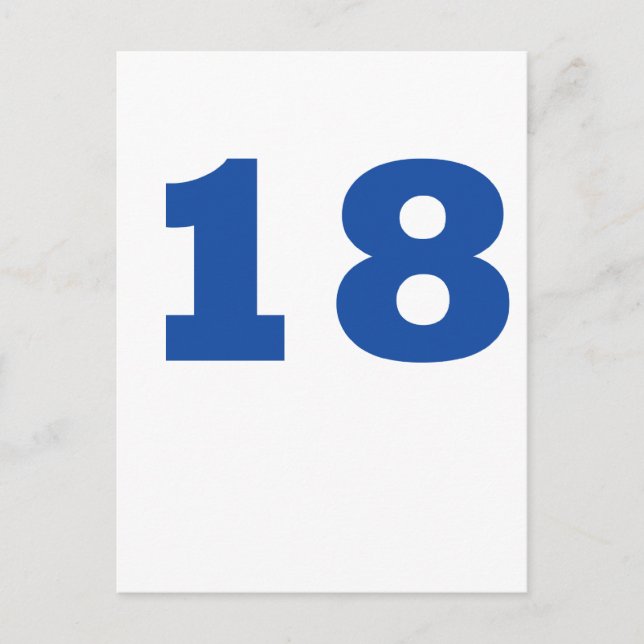 Postal ¡Número 18! (Anverso)