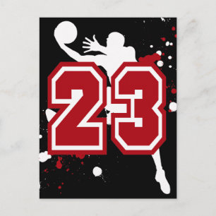 POSTAL NÚMERO 23 DEL JUGADOR DE BASKETBALL