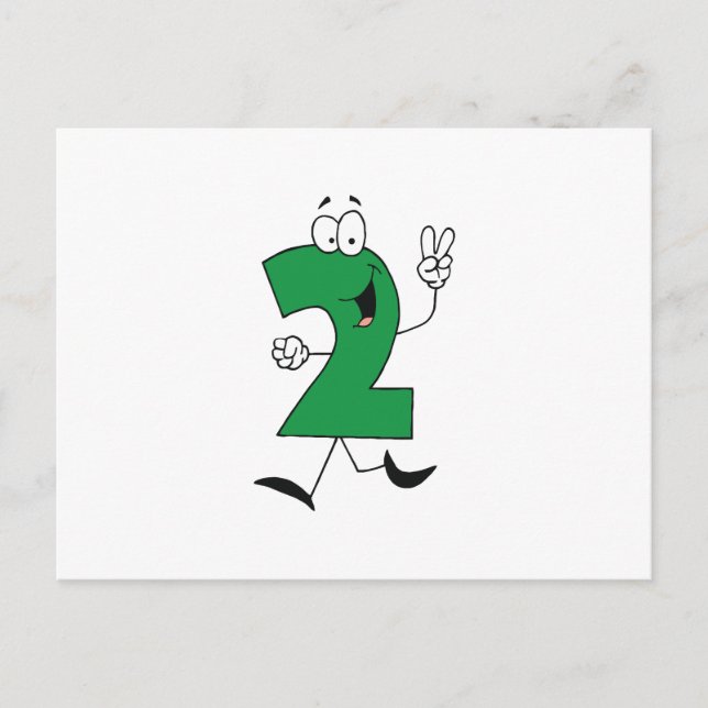 Postal Número 2 camisetas y regalos de cumpleaños (Anverso)