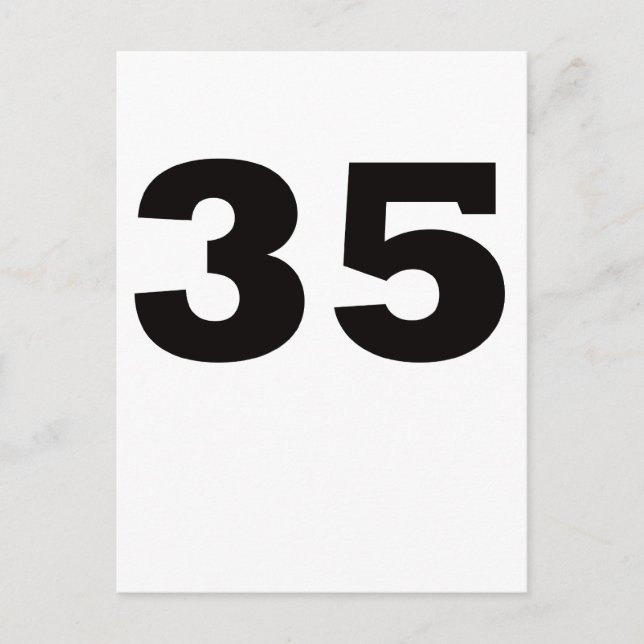 Postal ¡Número 35! (Anverso)