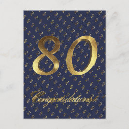 Postal Número 80 80 Aniversario del Día del Aniversario O