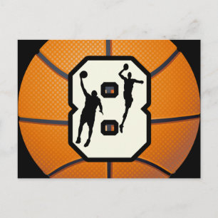 Postal Número 8 Baloncesto y Jugadores