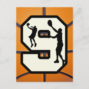 Postal Número 9 Baloncesto y Jugador
