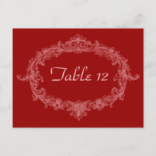 Postal Número de la mesa de recepción de bodas de oveja r