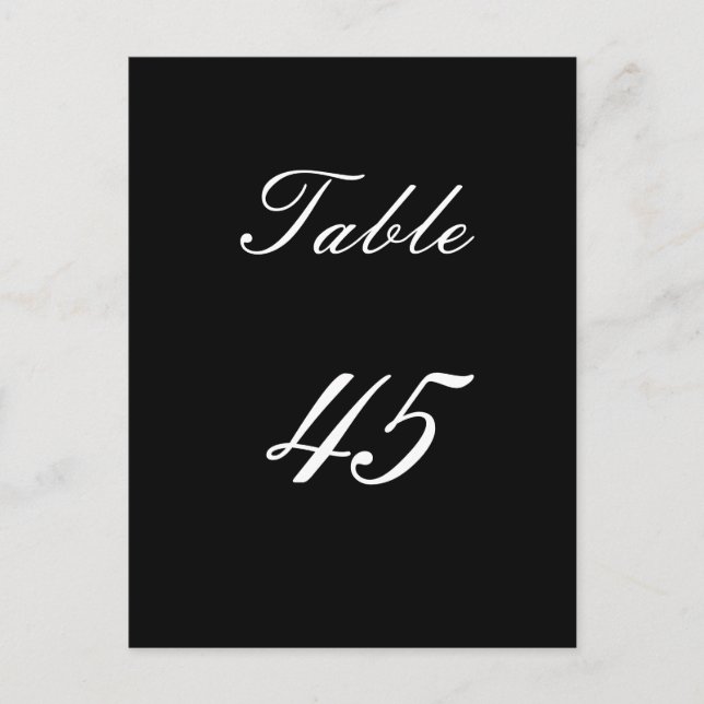 Postal Número de mesa 45 (Anverso)