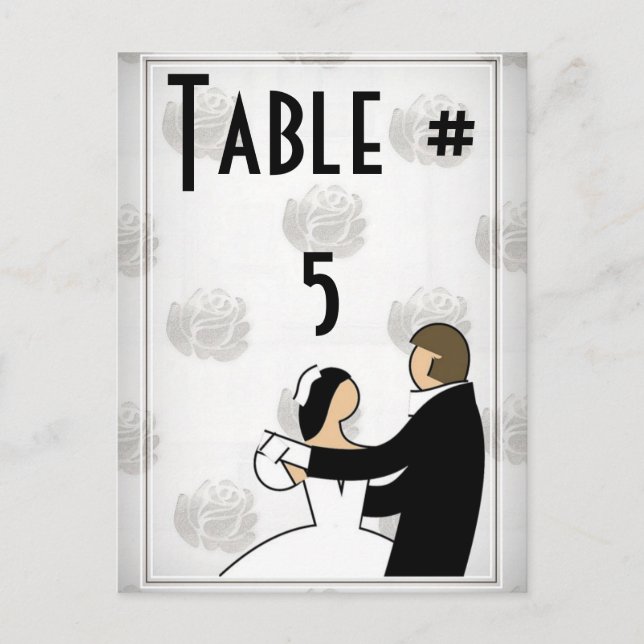 Postal Número de Mesa de Invitados (Anverso)