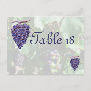Postal Número de tabla Boda de País Vino