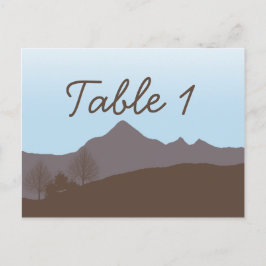 Postal Número de tabla de acuarela de montaña rusa