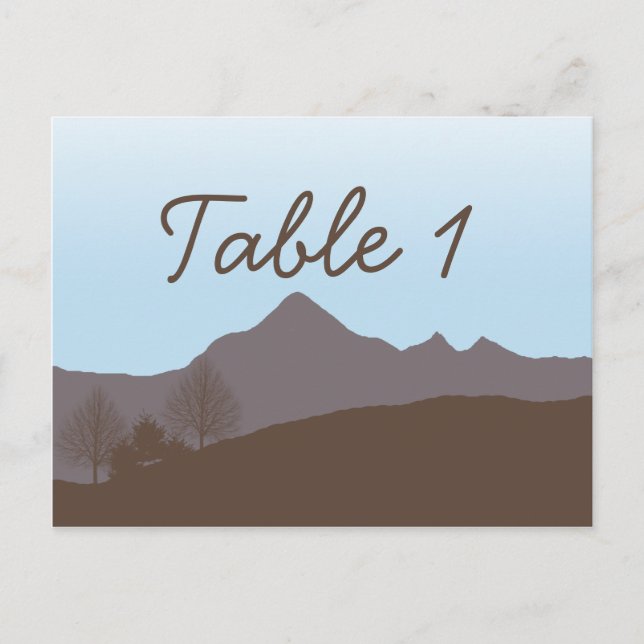 Postal Número de tabla de acuarela de montaña rusa (Anverso)