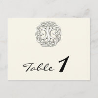 Número de tabla de Boda de árbol celta de vida