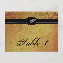 Postal Número de tabla de Boda de Regencia de Caída
