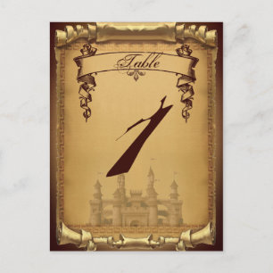 Postal Número de tabla de Boda de una vez