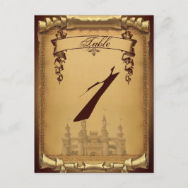 Postal Número de tabla de Boda de una vez