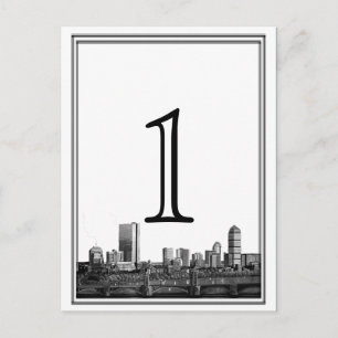 Postal Número de tabla de bodas de destino de Boston