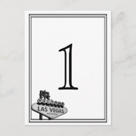 Postal Número de tabla de bodas de destino de Las Vegas
