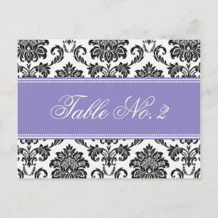 Postal Número de tabla de casamiento de Damasco morado