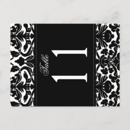 Postal Número de tabla de Damasco en blanco y negro de do