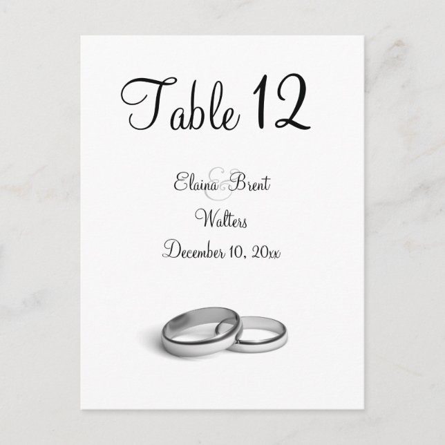 Postal Número de tabla de eternización (Anverso)