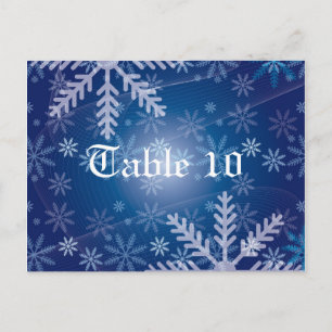 Postal Número de tabla de fiesta de Navidad