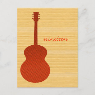 Postal Número de tabla de guitarra del país naranja Posta