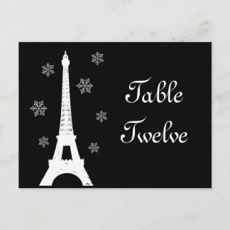 Postal número de tabla de invierno en París