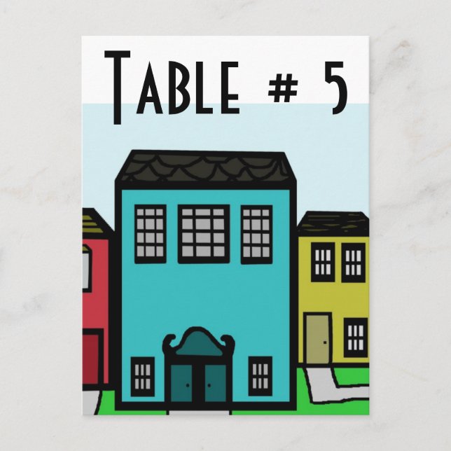 Postal Número de tabla de invitado (Anverso)