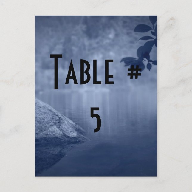 Postal Número de tabla de invitado (Anverso)