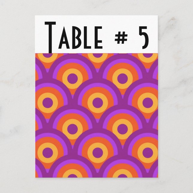 Postal Número de tabla de invitado (Anverso)