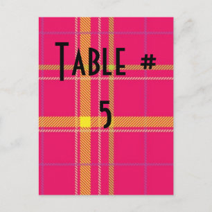 Postal Número de tabla de invitado