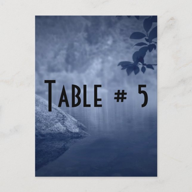 Postal Número de tabla de invitado (Anverso)