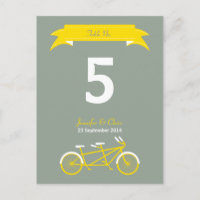 Número de tabla de la bicicleta tándem (amarillo/g