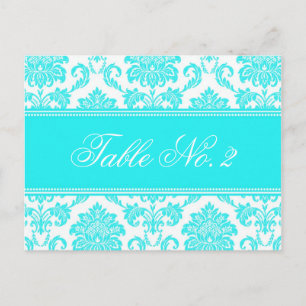 Postal Número de tabla de matrimonio de Damask