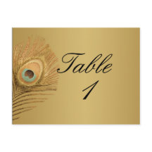 Número de tabla de pavos reales dorados