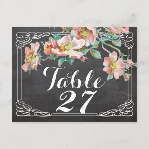 Postal número de tabla de pizarra,,números de tabla boda