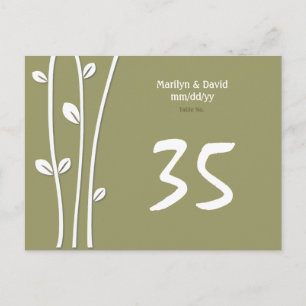 Postal Número de tabla de ramas blancas abandonadas