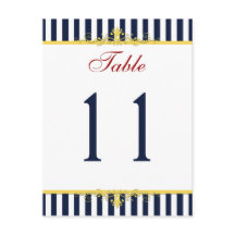 Número de tabla de rayas rojas, amarillas, blancas