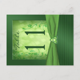 Postal Número de tabla verde esmeralda de doble cara