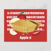 Números de caricatura de Apple Pie de Pi Day