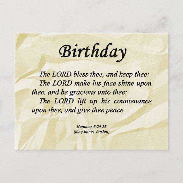 Postal Números de cumpleaños 6-24 (Anverso)