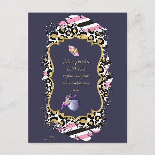 Postal Números de Grabovoi para liberarse del miedo (Anverso)