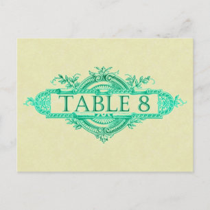 Postal Números de la mesa de recepción de nubes de bodas