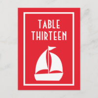 Números de la tabla de navegación (rojo/blanco)