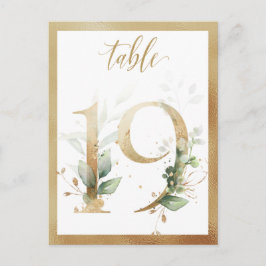 Postal Números de la tabla de oro de la flotación verde, 