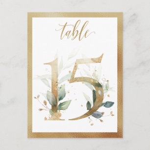 Postal Números de la tabla de oro de la flotación verde,