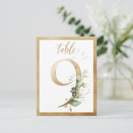 Postal Números de la tabla de oro de la flotación verde,